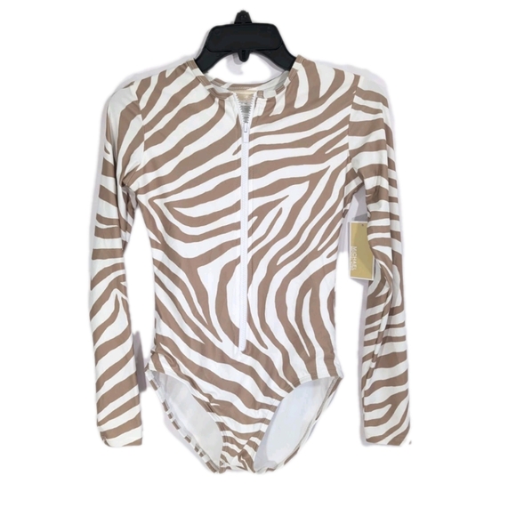 Michael Kors Other - Michael Kors Long Sleeve Rashguard sz 6 Women Swimsuit New Beah surf swimming MK